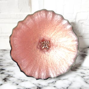 Coasters Pink Pearl and Silver Handmade Epoxy Resin Coasters